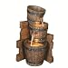 Feng Shui Old Fashion Country Trio Lighted Bucket Water Fountain Outdoor Garden Patio Furniture