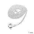 1mm Delicate Sterling Silver Bead Chain in 16", 18", 20", 24" and 30" Lengths, #8422