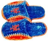 New York METS MLB Mens Fuzzy Slippers Size M