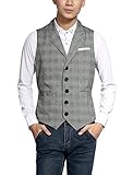 Move&Moving(TM) Men Notch Lapel Single Breasted Suit Vest Tuxedo Vest