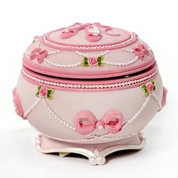 Ballerina and Bows - Hinged Trinket Box