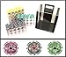 1000 Ct High Roller Acrylic Poker Chip Set with 10 Clear Chip Trays