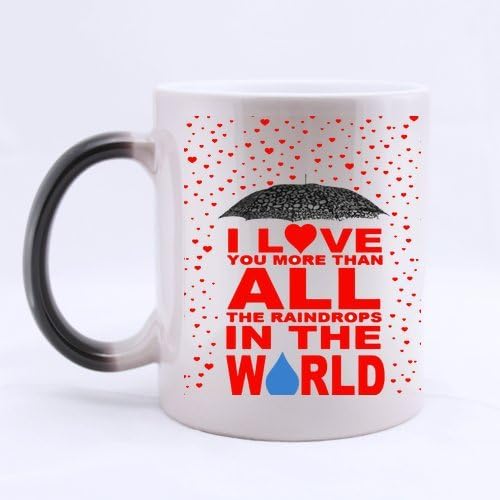 I Love You More Than All the Raindrops in the World Custom Morphing Mug