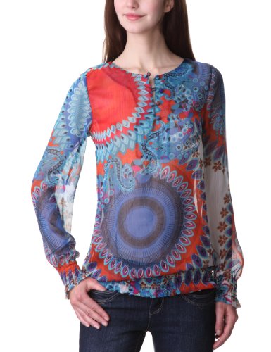 Desigual Damen Bluse 20B2336, Gr.36 (S) (ES 38), Braun (Arena) Preisvergleich