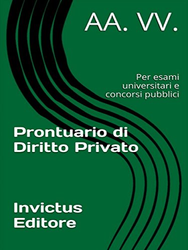 Prontuario di diritto privato (Italian Edition)