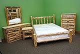 Midwest Log Furniture - Rustic Log Bedroom Suite - Full - 5pc