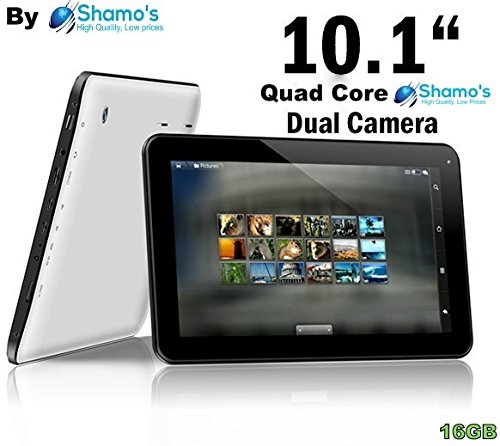 Shamo's New 10.1 Inch Google Android 4.4 Kitkat Tablet Pc 16gb ROM Quad Core 10 Inch 1gb RAM Hdmi Two Cameras Quad Core Supports Micro Sd Memory Card [By Shamo's]