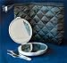 PERFECT GIFT FOR WOMEN ! 10X/1X Magnifying Lighted LED Cosmetic Make-Up Compact (Silver Color) Elegant Mirror, Tweezer & Quilted Cosmetic Case