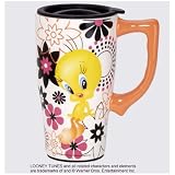 Looney Tunes Tweety Bird with Flower Travel Mug