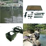 PK Green 1m Solar Fountain Pump With 3w Panel Garden Pond Water Feature