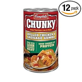 Campbell's Chunky Grilled Chicken & Sausage Gumbo, 18.8-Ounce Cans (Pack of 12)