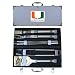 Miami Hurricanes 8pc. BBQ Set w/Case - NCAA College Athletics - Fan Shop Sports Team Merchandise