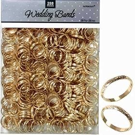 Gold Wedding Band Favor Charms, 288ct