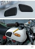 CF POSH:CFポッシュ ニーグリップパッド カラー：ブラック1セット2個入り HONDA APE50 [エイプ] : APE100 [エイプ] : YB-1 : BENLY50 [ベンリィ] S : BENLY90S[ベンリィ] : SR400 : SR500等