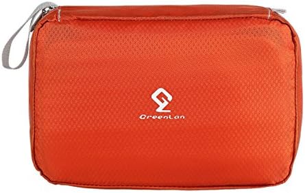 Greenlan Lightweight Multifunction Portable Waterproof Toiletry Bag Travel Women Men with Hanging Hook for Business,vacation Orange
