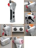 LEDwholesalers Emergency Crank Flashlight Radio Cellphone Charger Life Hammer, Seat Belt Cutter, Escaping Tool for Automovite, 3110