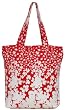 Cotton Canvas Red and White Book Bag with Cloth Handles 15"Lx15"H Set/2