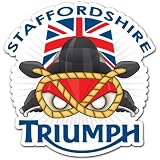 Triumph Staffordshire No Fear Motorcycle Biker Racing Car Bumper Sticker Decal... 