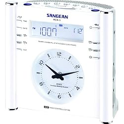 Sangean RCR-3 RCR-3 AM/FM Atomic Digital/Analog Clock Radio (White)