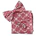 EBC1C03 Valentines Gift Checkered Silk Pre-tied Bow Tie Cufflink Hanky By Epoint