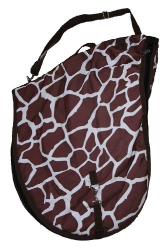 All Purpose English Canvas Horse Saddle Carrier Bag Giraffe