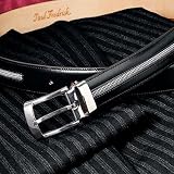 Houndstooth Italian Leather Belt