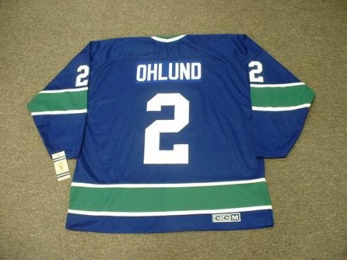 Buy MATTIAS OHLUND Vancouver Canucks 1970's CCM Vintage Throwback Home NHL Hockey Jersey