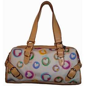 Xoxo Handbag Purse Heartway Prism White Multi-Signature Logo