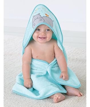 Swimming Hippo cuddle 'n' dry hooded towel
