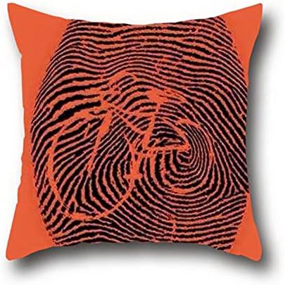 Pink Loves Cotton Bicycle Art Zipper Closure Pillow Cover ( 20*36 )