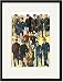Black Framed/Matted Print 17x23, Stylish Boys and Youths with Suits and Coats