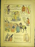 Ballad Love Brock Lady Sketches Old Print 1901