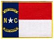 North Carolina State Flag Embroidered Patch Iron-On NC Emblem