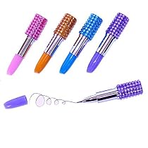 Dazzling Toys Adorable Bling Rhinestone Lipstick Pens - Pack of 12 Assorted Colors
