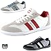 Alpine Swiss Men's Haris Trim Retro Striped Athletic Sneakers