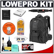 Lowepro CompuTrekker AW (Black) Backpack + Accessory Kit for Canon Rebel XSi, XS, XTi, 40D, Nikon D40, D60, D80, D200, D300, D700, Olympus Evolt E-410, E-420, E-510, E-520, and Sony Alpha A200, A300, A350, A700 Digital SLR