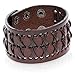 Regetta Jewelry Tribal Leather Wristband Brown Men's Uni-Sex Adjustable Bracelet.