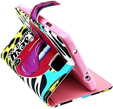 Galaxy Note 4 Case, Tradekmk(TM) Luxury Fashion High Quality PU Leather Folio Magnet Wallet Stand Shell Red Sexy Lips Pattern Cover Case Compatible with Samsung Galaxy Note 4[+Stylus]