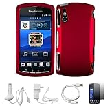 Metallic Pink 2 Piece Crystal Hard Snap-On Protector Case for Sony Ericsson ....