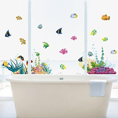 RRRLJL Under the Sea Decorative Peel and Stick Giant Wall Art Sticker Decals