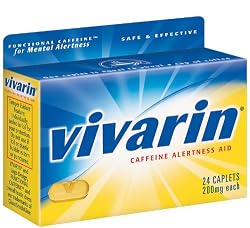 Vivarin Caffeine Alertness Aid, 200 mg, 24 Caplets,  (Pack of 2)