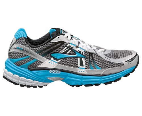 BROOKS Adrenaline GTS 12 Damen Laufschuhe, Silber/Blau, 35.5
