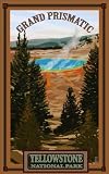 Northwest Art Mall MR-2144 Yellowstone National Park Grand Prismatic Pool 11 by 17-Inch Print by Mike Rangner