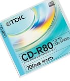 TDK 10 pk Recordable Cd (80 Mins)