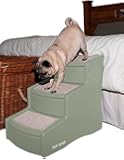 Pet Gear Easy Step III Pet Stairs, 3-step/for cats and dogs up to 150-pounds, Sage
