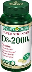 Nature's Bounty Vitamin D3 -  2000iu, 100 Softgels
