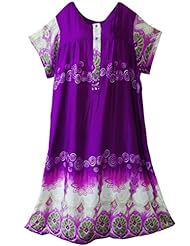 Apparel: Womens Vintage Flower Boho Hippie Casual Beach Dress Purple Size XXXX-Large