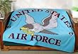 48x63 U.S. Military Air Force Mascot Throw Fleece Blanket