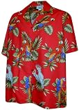 Parrots Hawaiian Shirt, Red (L)
