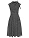 MUXXN Women's Cap Sleeve Ruched Waist Swing Rockabilly Dress
